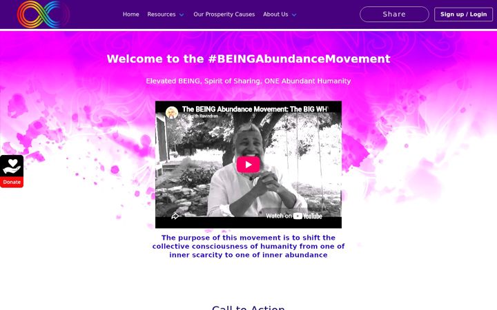 Screenshot of beingabundance.org