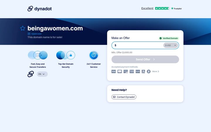 Screenshot of beingawomen.com