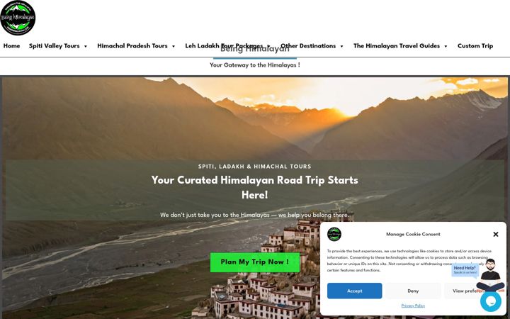 Screenshot of beinghimalayan.com
