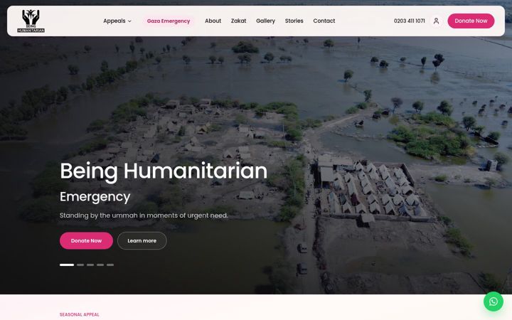 Screenshot of beinghumanitarian.org