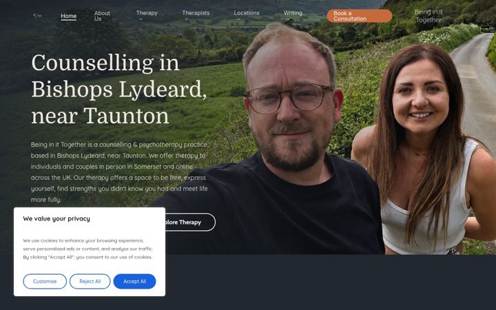 Screenshot of beinginittogether.co.uk