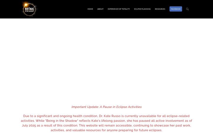 Screenshot of beingintheshadow.com