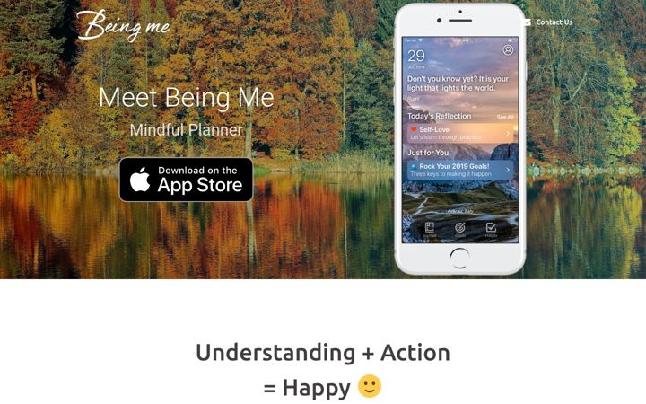 Screenshot of beingmeapp.com