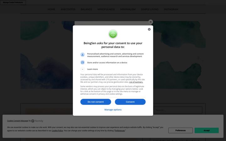 Screenshot of beingsen.com