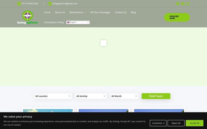 Screenshot of beingxplorer.com
