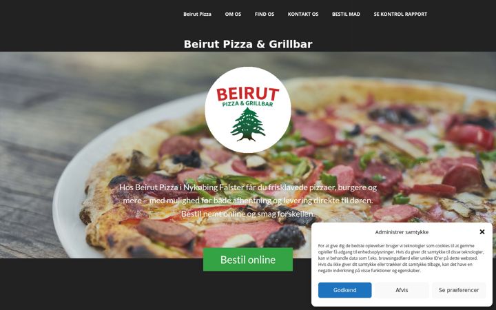 Screenshot of beirutpizza.dk