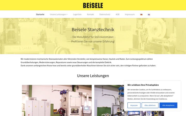 Screenshot of beisele.de