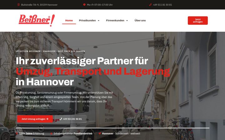 Screenshot of beissner.de