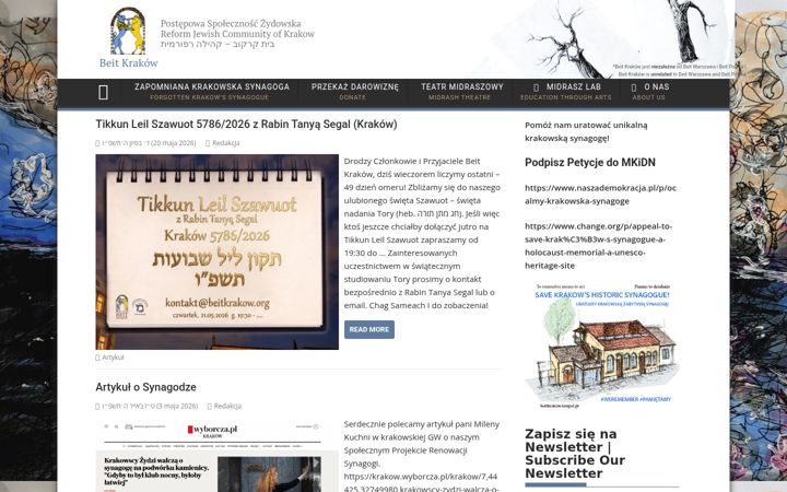 Screenshot of beitkrakow.pl