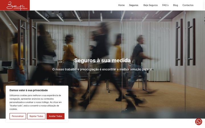 Screenshot of bejaseguros.pt