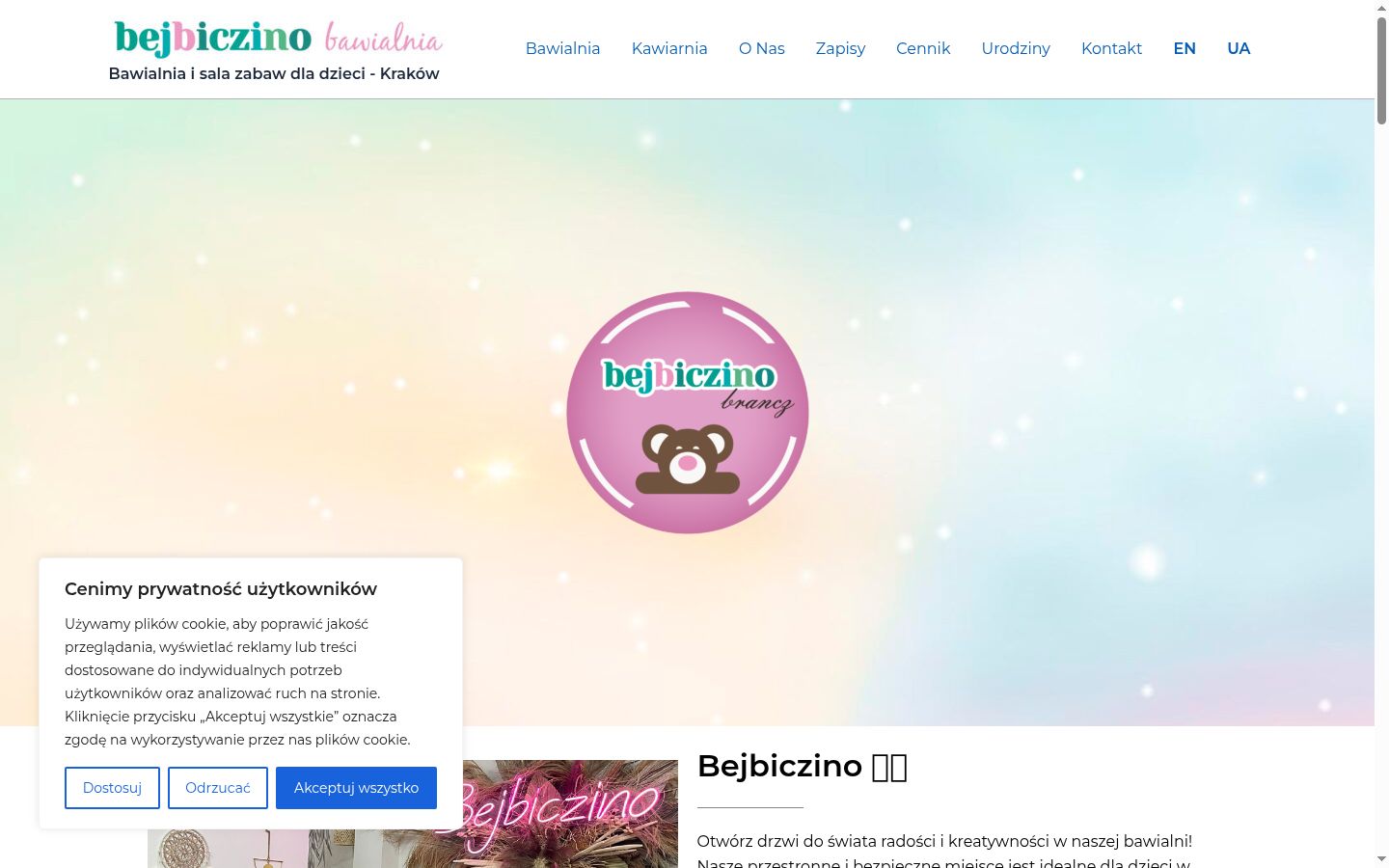 Snimka zaslona bannera za privolu prikazanog prije bilo kakve interakcije