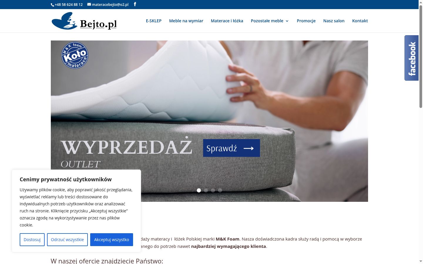 Képernyőkép a bármilyen interakció előtt megjelenő hozzájárulási bannerről