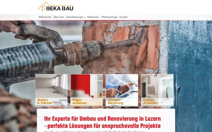 Snímek obrazovky beka-bau.ch