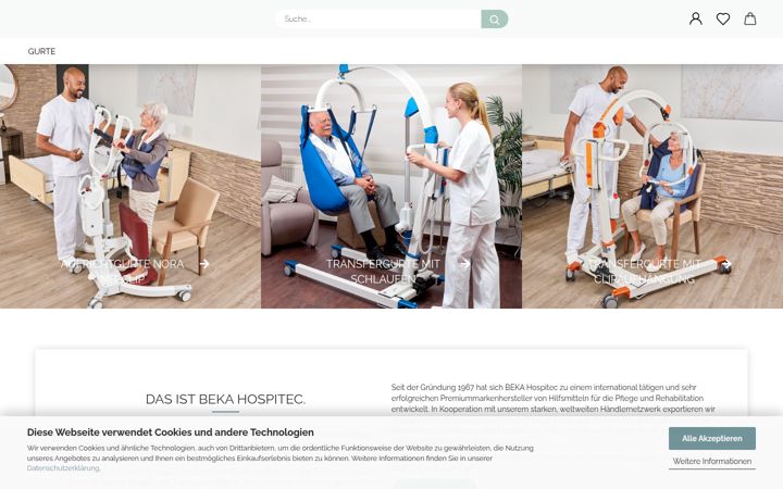 Képernyőkép: beka-hospitec-shop.de