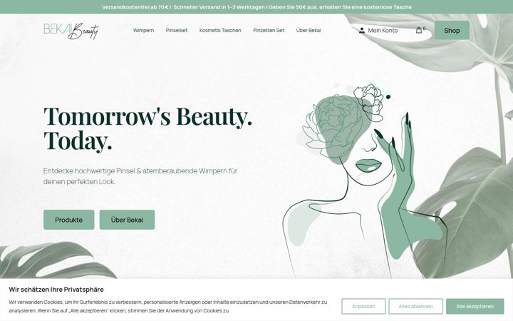 Képernyőkép: bekaibeauty.de