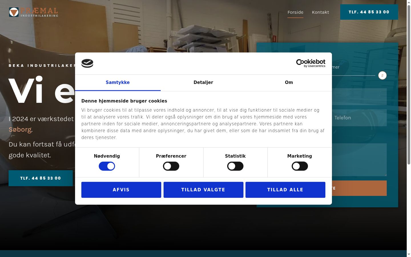 Sutikimo reklamjuostės, rodytos prieš bet kokią sąveiką, ekrano kopija