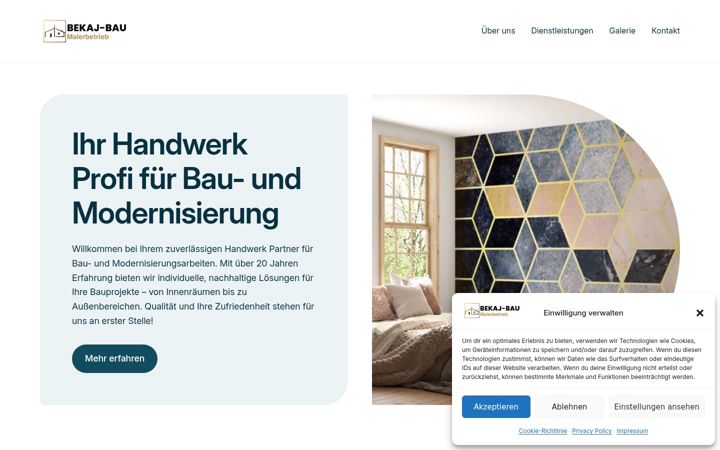 Screenshot of bekajbau.de