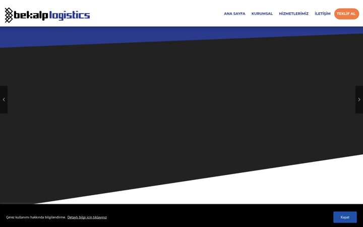 Ekrānuzņēmums no bekalplogistics.com.tr