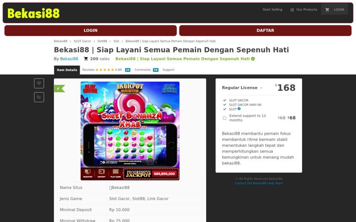 Screenshot of bekasi88.loan