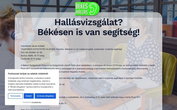 Screenshot di bekeshallas.hu