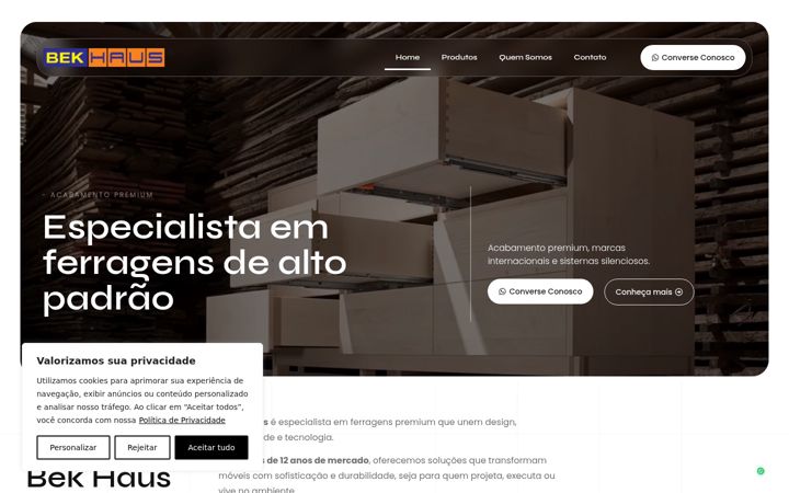 Screenshot of bekhaus.com.br