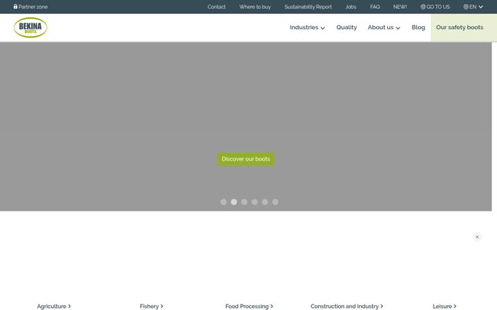 Skjermbilde av bekina-boots.com