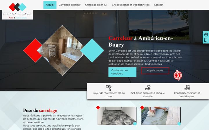 Screenshot of bekincarrelage.fr