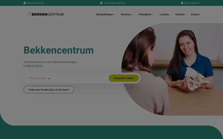 Screenshot of bekkencentrum.nl