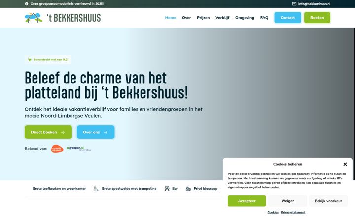 Screenshot of bekkershuus.nl