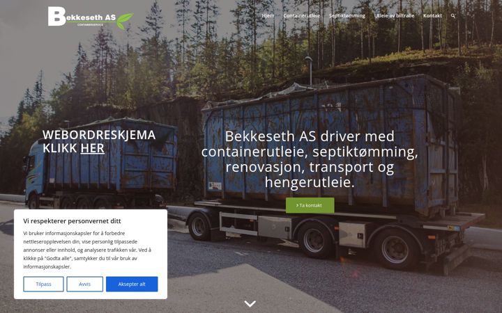 Screenshot of bekkeseth.no