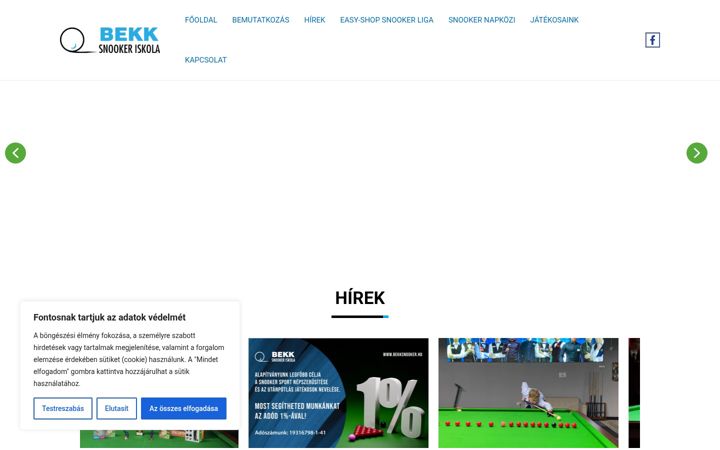 Screenshot di bekksnooker.hu