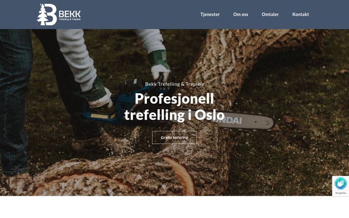 Screenshot of bekktrefelling.no