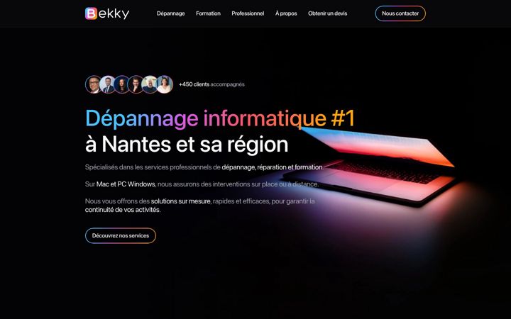 Screenshot of bekky-informatique.fr