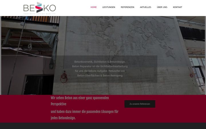 Screenshot of beko-betondesign.de