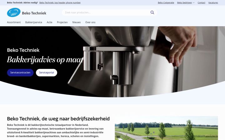 Képernyőkép: beko-techniek.nl