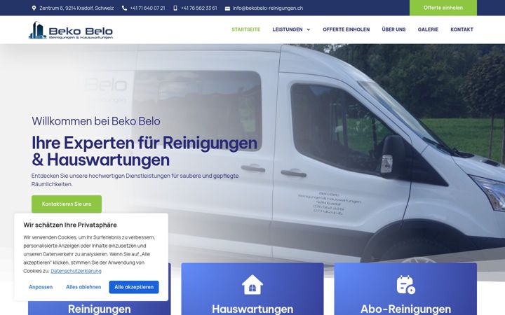 Screenshot of bekobelo-reinigungen.ch