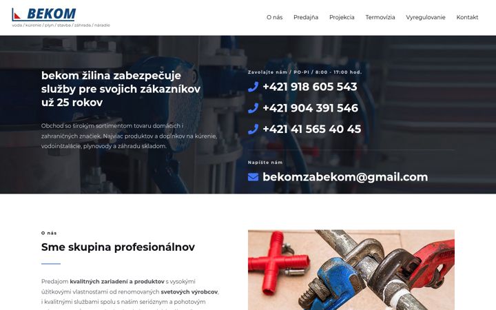 Screenshot of bekomzilina.sk