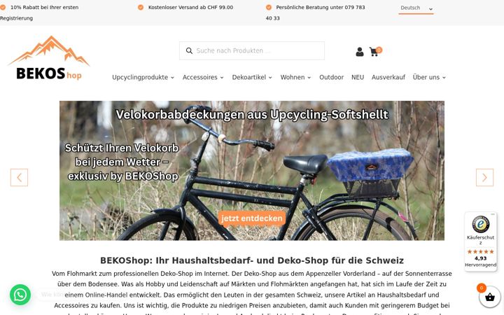 Screenshot of bekos.ch