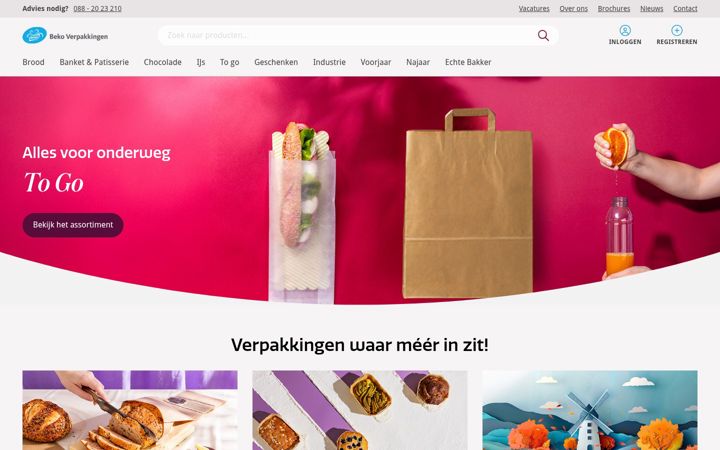 Zrzut ekranu bekoverpakkingen.nl