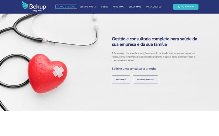 Screenshot of bekupseguros.com.br