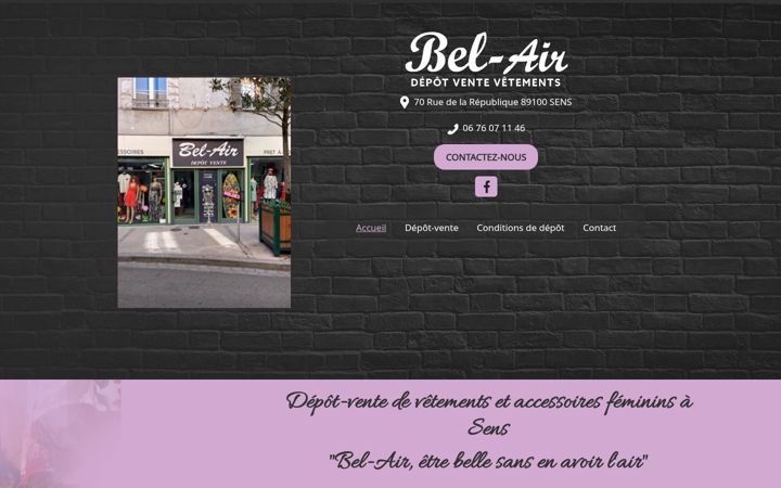 Screenshot of bel-air-depot-vente.fr