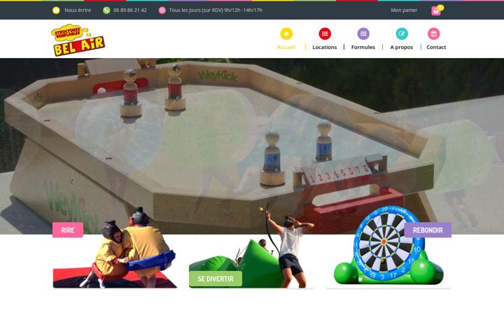 Screenshot of bel-air-structures-gonflables.fr