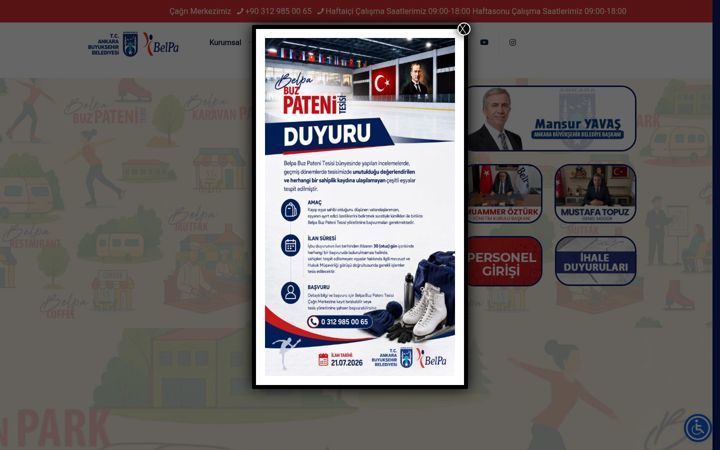 Ekrānuzņēmums no bel-pa.com.tr