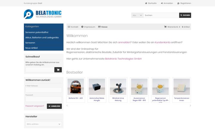 Screenshot of bela-shop.de
