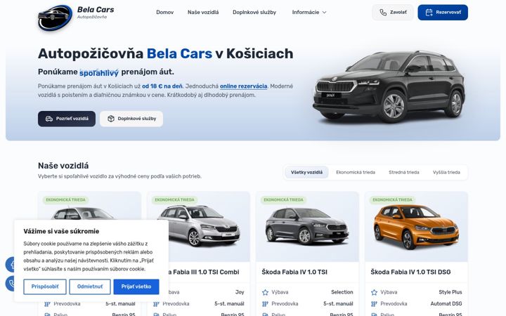 Screenshot of belacars.sk