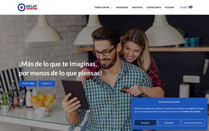 Screenshot of belafcenter.com