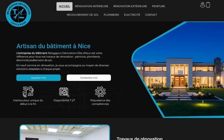 Screenshot of belaggoun-renovation.fr