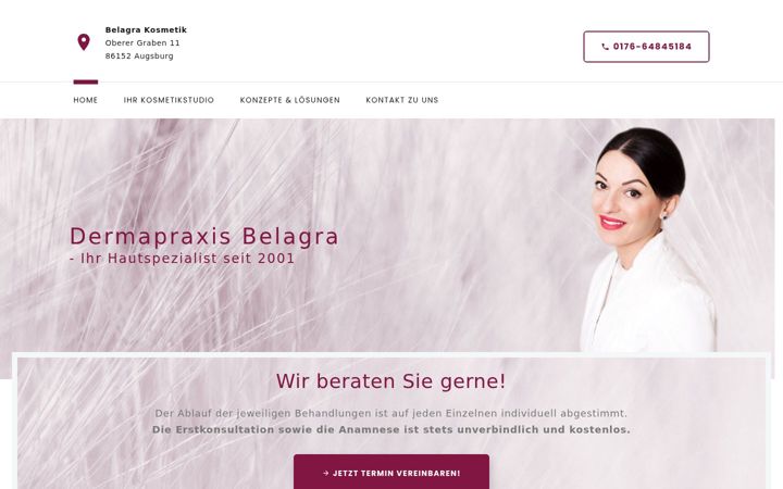 Screenshot of belagrakosmetik.de