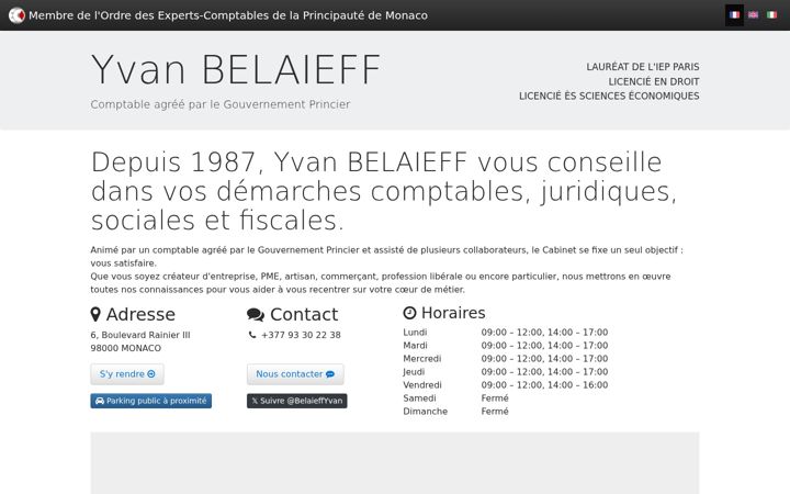 Screenshot of belaieff-yvan.com