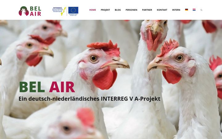 Screenshot of belair-project.eu